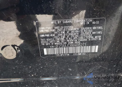 2022 Subaru Forester Sport from USA, damaged, VIN JF2SKAJC8NH485273